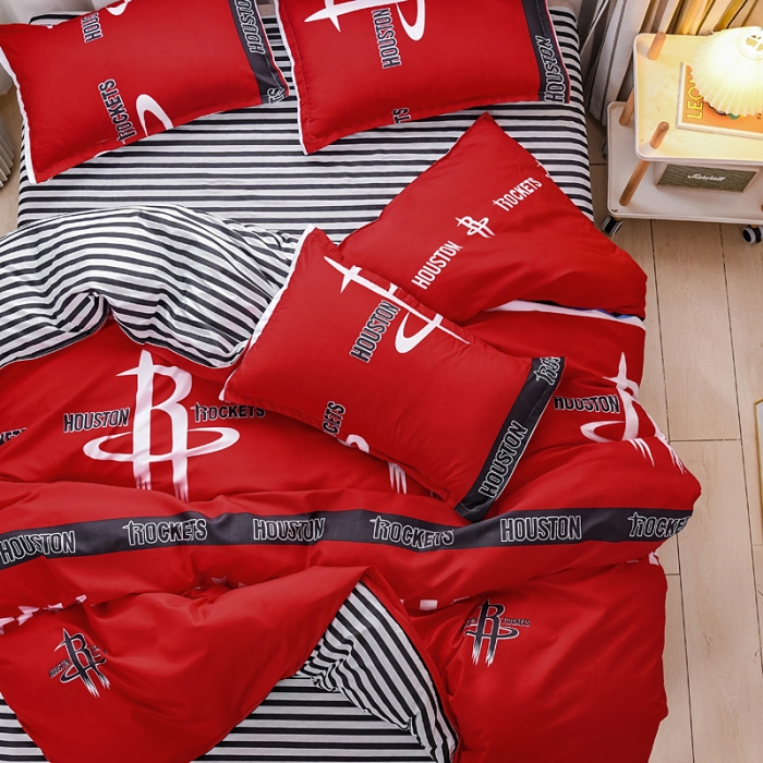 91家纺网 家纺一手货源 找家纺 乐居坊 2020新款简约小清新芦荟棉四件套 红色记忆