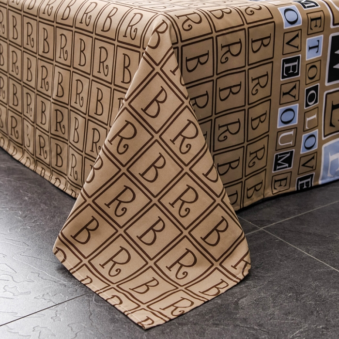 91家纺网 家纺一手货源 找家纺 乐居坊 2020新款简约小清新芦荟棉四件套 简单生活