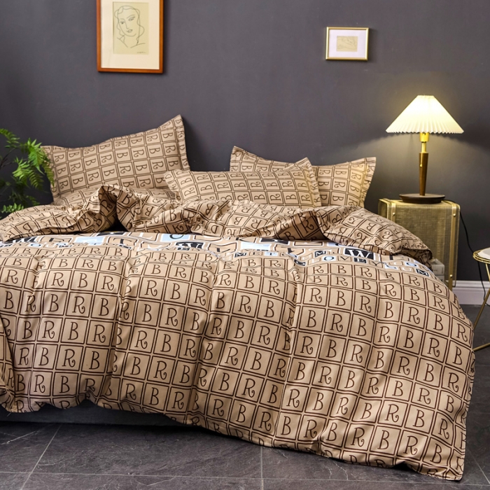 91家纺网 家纺一手货源 找家纺 乐居坊 2020新款简约小清新芦荟棉四件套 简单生活