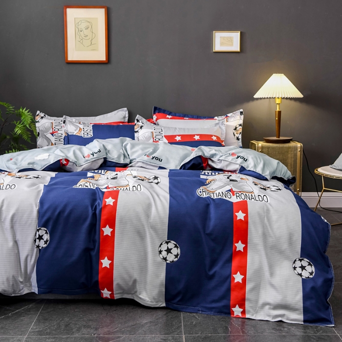 91家纺网 家纺一手货源 找家纺 乐居坊 2020新款简约小清新芦荟棉四件套 巨星梦