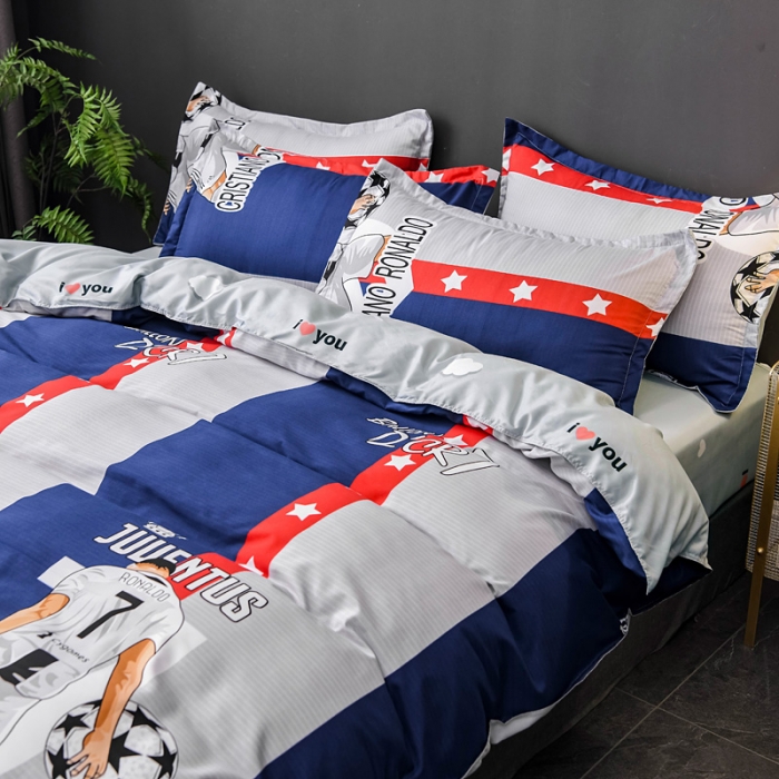 91家纺网 家纺一手货源 找家纺 乐居坊 2020新款简约小清新芦荟棉四件套 巨星梦