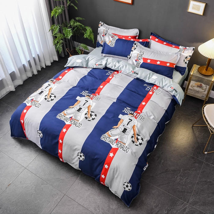 91家纺网 家纺一手货源 找家纺 乐居坊 2020新款简约小清新芦荟棉四件套 巨星梦