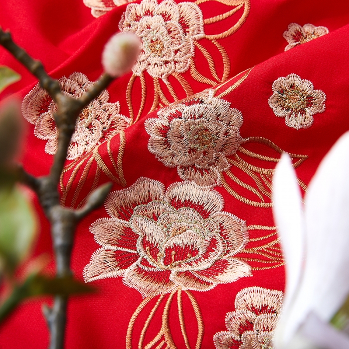 91家纺网 家纺一手货源 找家纺 玉雅 婚庆磨毛绣花大豆春秋被冬被喜被被芯含包装袋 爱情禧事