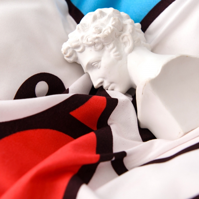 91家纺网 家纺一手货源 找家纺 乐居坊 2020新款简约小清新芦荟棉四件套 蓝胖子