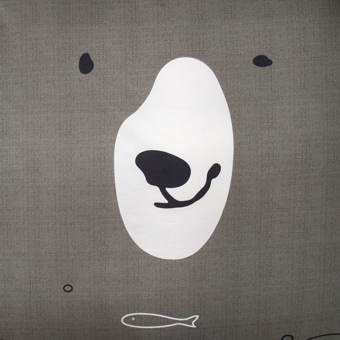 91家纺网 家纺一手货源 找家纺 乐居坊 2020新款简约小清新芦荟棉四件套 乐萌熊（灰）