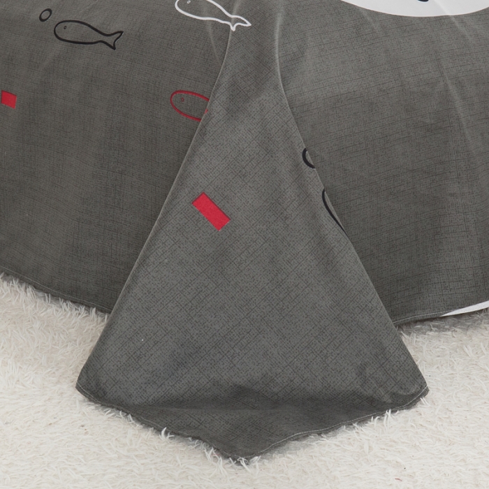 91家纺网 家纺一手货源 找家纺 乐居坊 2020新款简约小清新芦荟棉四件套 乐萌熊（灰）