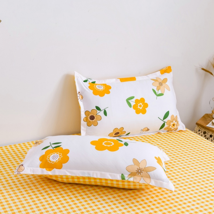 91家纺网 家纺一手货源 找家纺 乐居坊 2020新款简约小清新芦荟棉四件套 落花有意