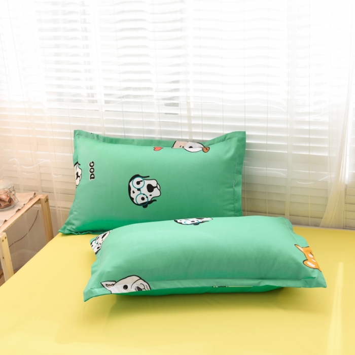 91家纺网 家纺一手货源 找家纺 乐居坊 2020新款简约小清新芦荟棉四件套 萌宠联欢