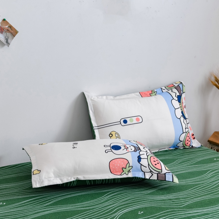 91家纺网 家纺一手货源 找家纺 乐居坊 2020新款简约小清新芦荟棉四件套 森林派对