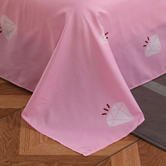 91家纺网 家纺一手货源 找家纺 乐居坊 2020新款简约小清新芦荟棉四件套 闪亮