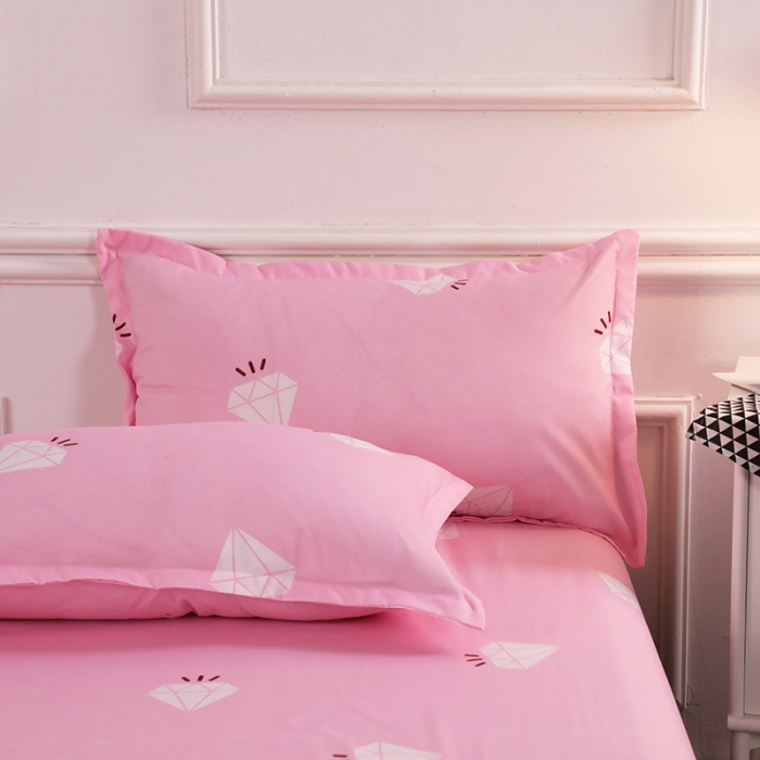 91家纺网 家纺一手货源 找家纺 乐居坊 2020新款简约小清新芦荟棉四件套 闪亮