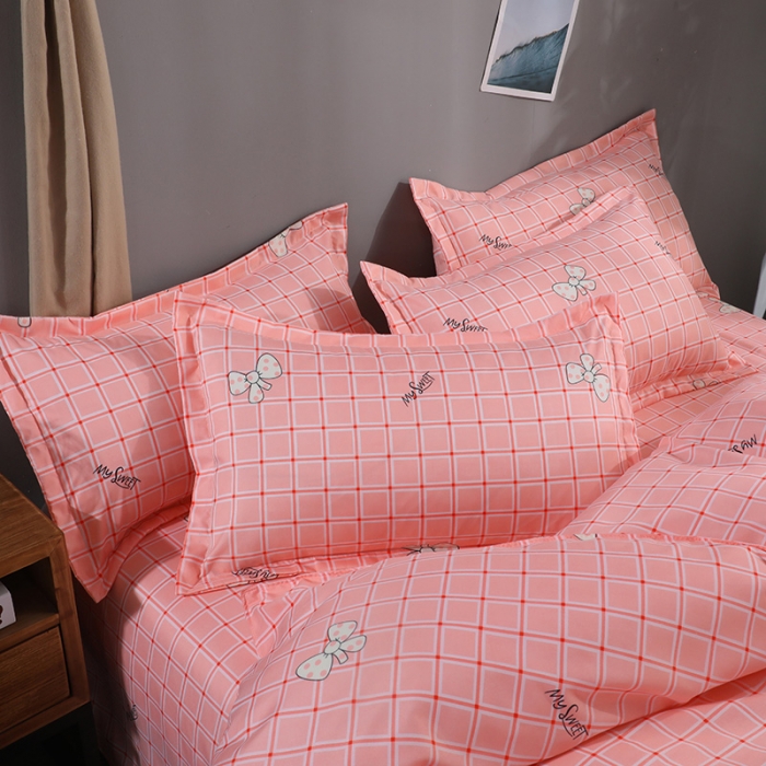 91家纺网 家纺一手货源 找家纺 乐居坊 2020新款简约小清新芦荟棉四件套 少女情怀