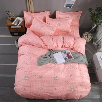 乐居坊 2020新款简约小清新芦荟棉四件套 少女情怀