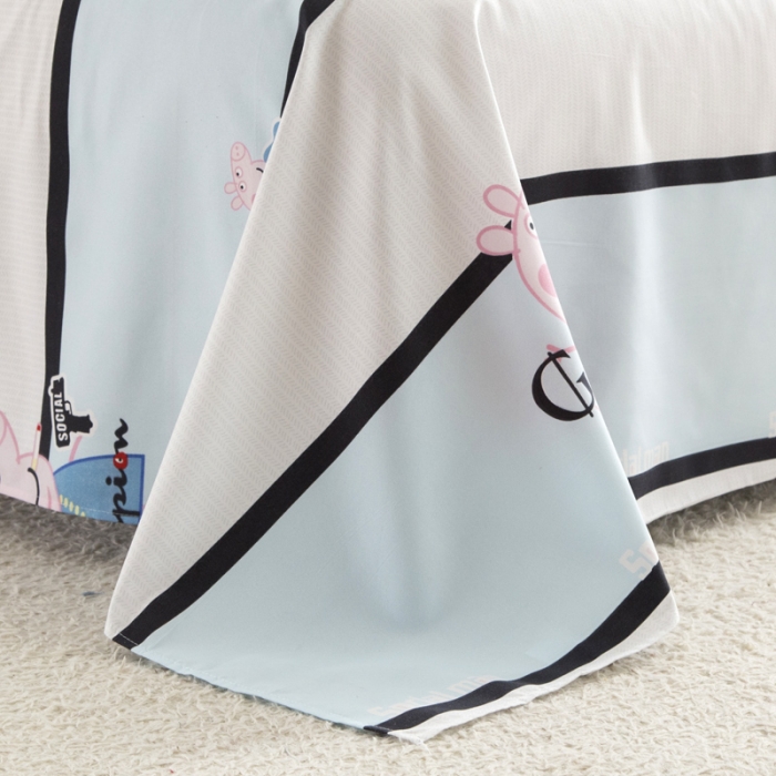 91家纺网 家纺一手货源 找家纺 乐居坊 2020新款简约小清新芦荟棉四件套 社会人