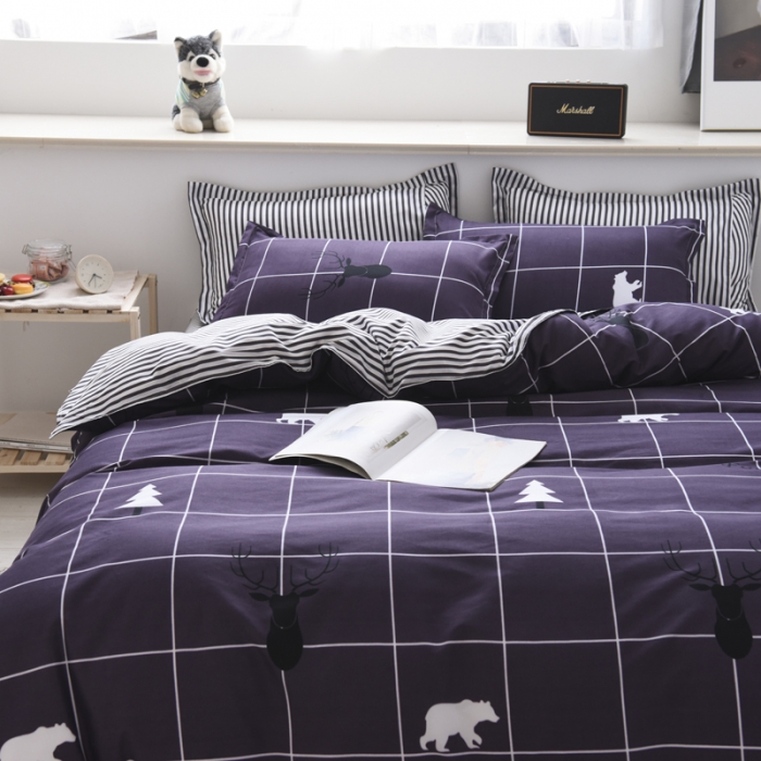 91家纺网 家纺一手货源 找家纺 乐居坊 2020新款简约小清新芦荟棉四件套 时尚人生