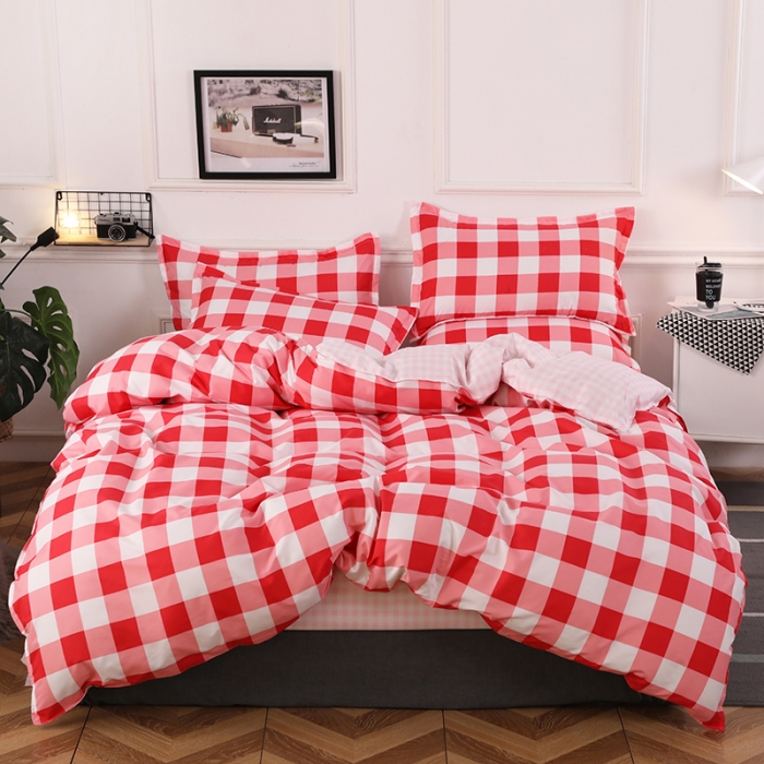 91家纺网 家纺一手货源 找家纺 乐居坊 2020新款简约小清新芦荟棉四件套 她喜爱