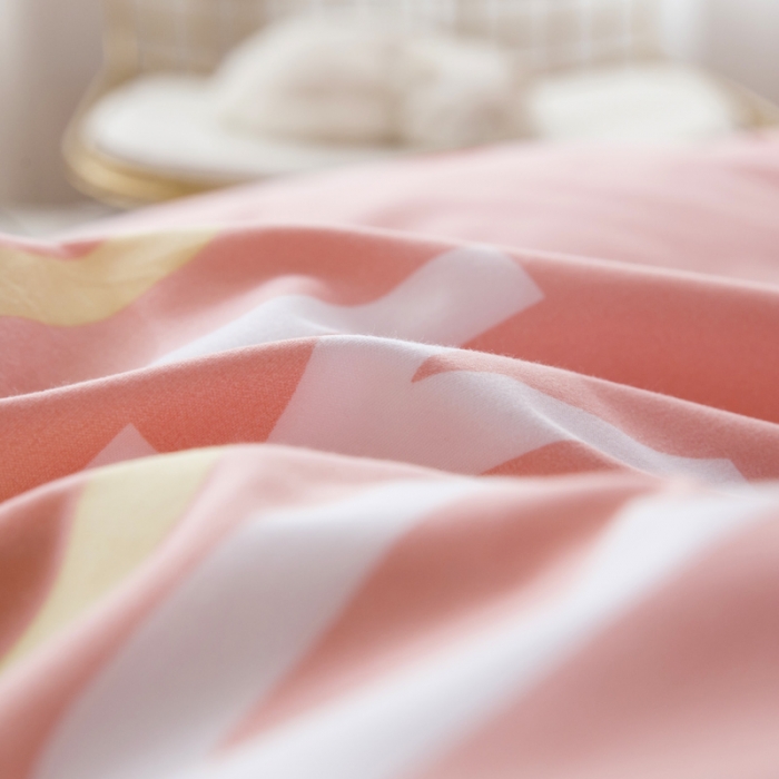 91家纺网 家纺一手货源 找家纺 乐居坊 2020新款简约小清新芦荟棉四件套 甜心