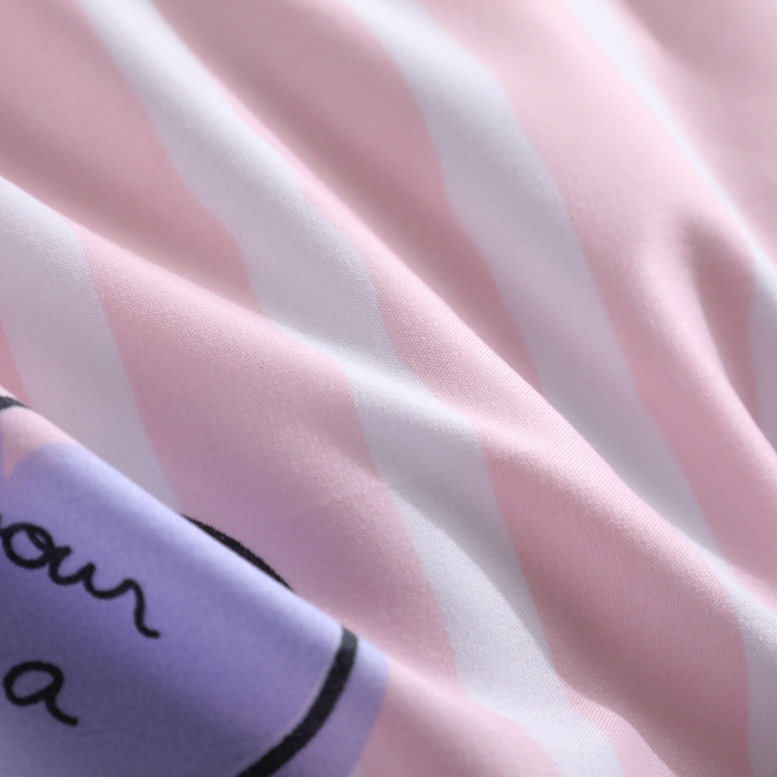 91家纺网 家纺一手货源 找家纺 乐居坊 2020新款简约小清新芦荟棉四件套 甜心KT