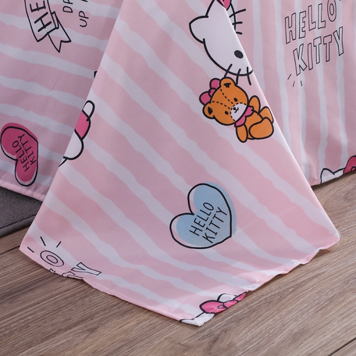 91家纺网 家纺一手货源 找家纺 乐居坊 2020新款简约小清新芦荟棉四件套 甜心KT