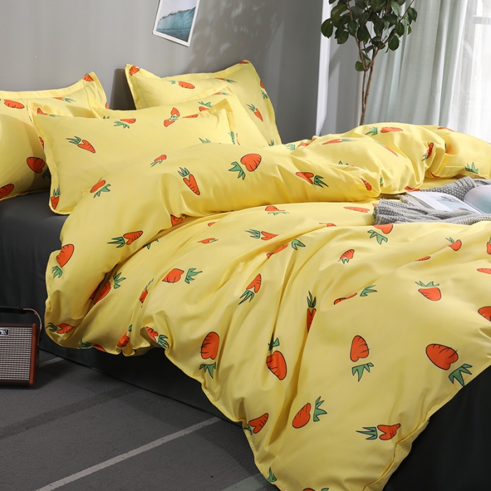 91家纺网 家纺一手货源 找家纺 乐居坊 2020新款简约小清新芦荟棉四件套 童年