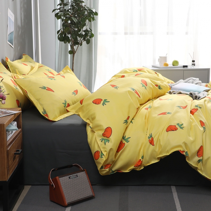 91家纺网 家纺一手货源 找家纺 乐居坊 2020新款简约小清新芦荟棉四件套 童年