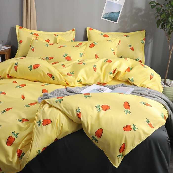 91家纺网 家纺一手货源 找家纺 乐居坊 2020新款简约小清新芦荟棉四件套 童年