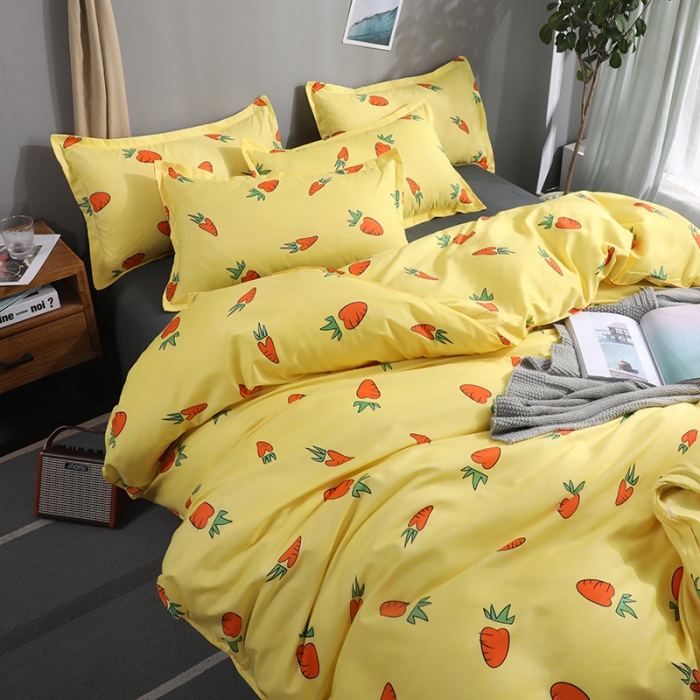 91家纺网 家纺一手货源 找家纺 乐居坊 2020新款简约小清新芦荟棉四件套 童年