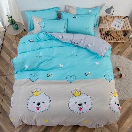 91家纺网 家纺一手货源 找家纺 乐居坊 2020新款简约小清新芦荟棉四件套 尤杜拉