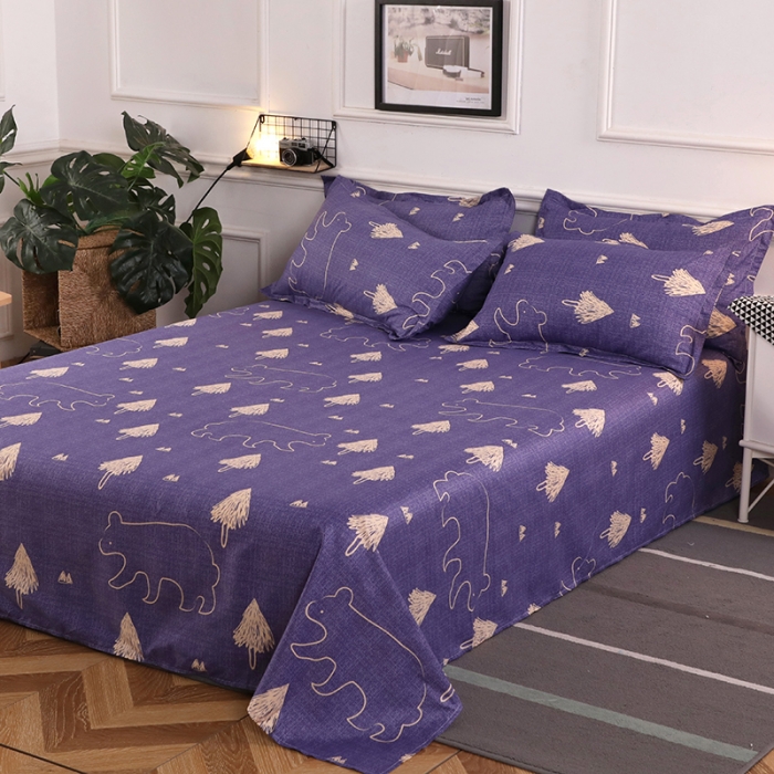 91家纺网 家纺一手货源 找家纺 乐居坊 2020新款简约小清新芦荟棉四件套 威尔士