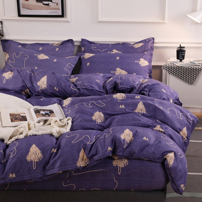 91家纺网 家纺一手货源 找家纺 乐居坊 2020新款简约小清新芦荟棉四件套 威尔士