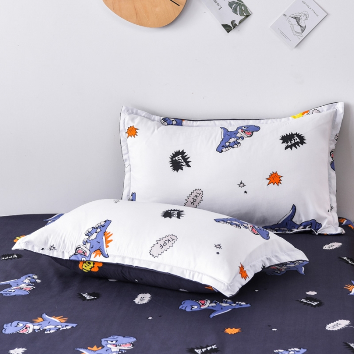 91家纺网 家纺一手货源 找家纺 乐居坊 2020新款简约小清新芦荟棉四件套 小霸王