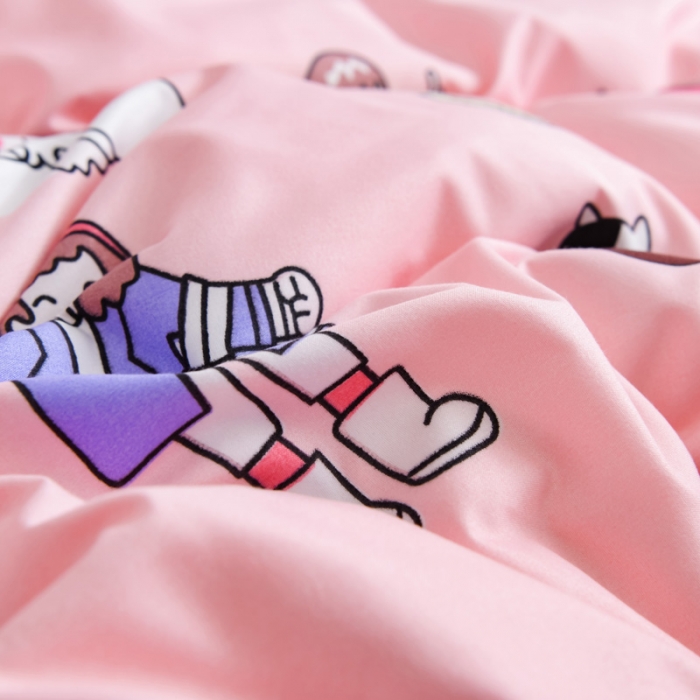 91家纺网 家纺一手货源 找家纺 乐居坊 2020新款简约小清新芦荟棉四件套 小姐姐