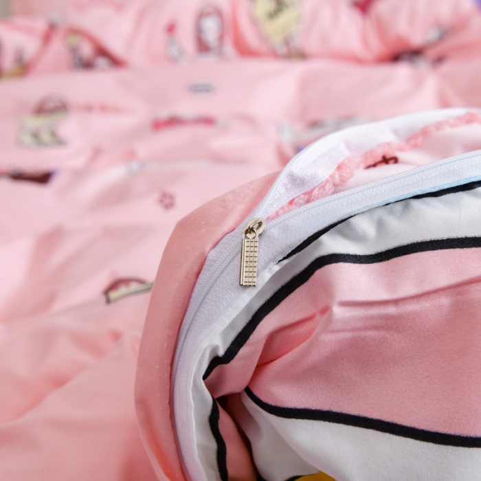 91家纺网 家纺一手货源 找家纺 乐居坊 2020新款简约小清新芦荟棉四件套 小姐姐