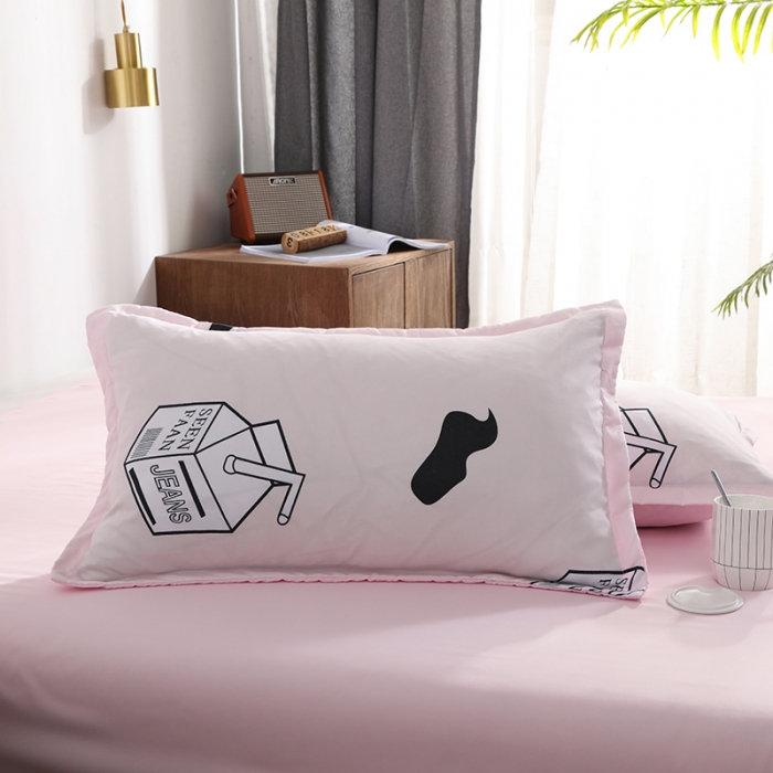 91家纺网 家纺一手货源 找家纺 乐居坊 2020新款简约小清新芦荟棉四件套 小奶盒