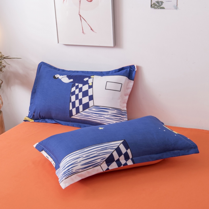 91家纺网 家纺一手货源 找家纺 乐居坊 2020新款简约小清新芦荟棉四件套 星座书上