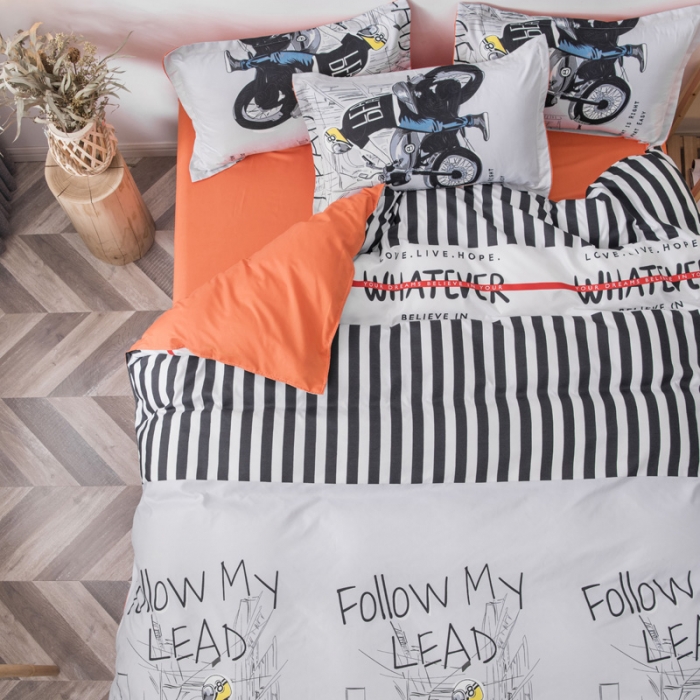 91家纺网 家纺一手货源 找家纺 乐居坊 2020新款简约小清新芦荟棉四件套 学长你好