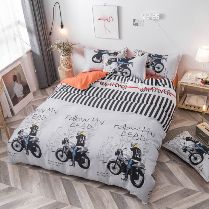 91家纺网 家纺一手货源 找家纺 乐居坊 2020新款简约小清新芦荟棉四件套 学长你好