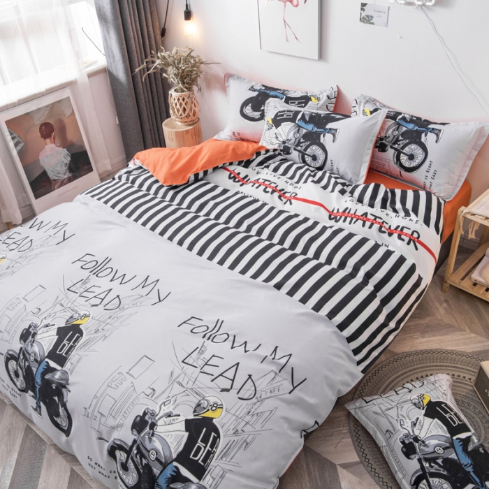 91家纺网 家纺一手货源 找家纺 乐居坊 2020新款简约小清新芦荟棉四件套 学长你好