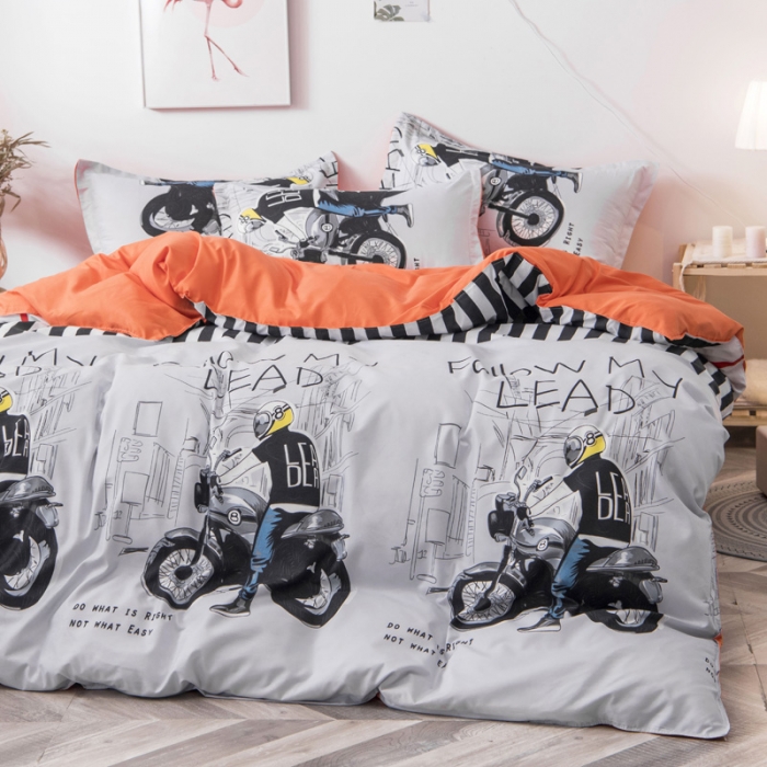 91家纺网 家纺一手货源 找家纺 乐居坊 2020新款简约小清新芦荟棉四件套 学长你好