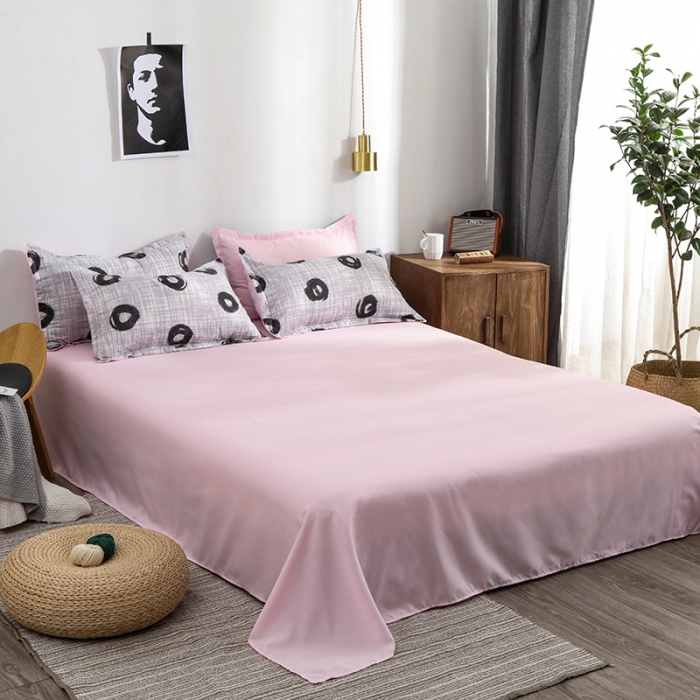 91家纺网 家纺一手货源 找家纺 乐居坊 2020新款简约小清新芦荟棉四件套 印象空间