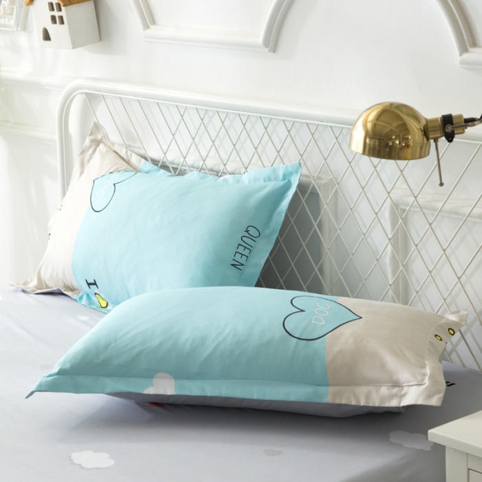 91家纺网 家纺一手货源 找家纺 乐居坊 2020新款简约小清新芦荟棉四件套 尤杜拉