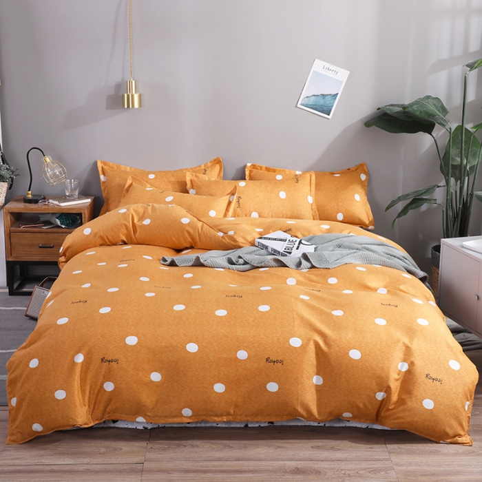 91家纺网 家纺一手货源 找家纺 乐居坊 2020新款简约小清新芦荟棉四件套 悦意