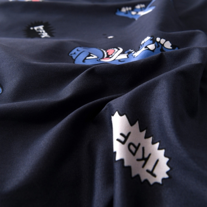 91家纺网 家纺一手货源 找家纺 乐居坊 2020新款简约小清新芦荟棉四件套 侏罗纪公园