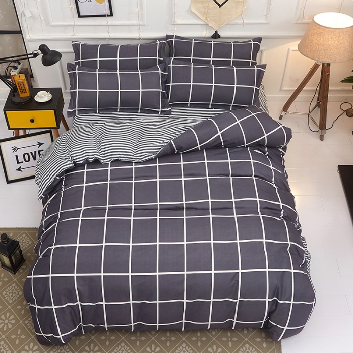 91家纺网 家纺一手货源 找家纺 乐居坊 2020新款简约小清新芦荟棉四件套 自由空间