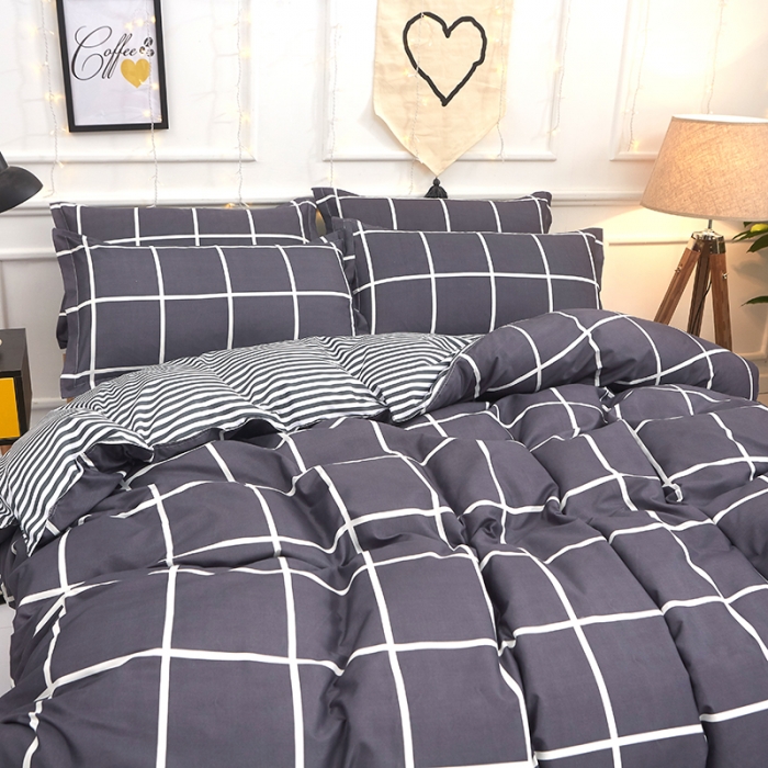 91家纺网 家纺一手货源 找家纺 乐居坊 2020新款简约小清新芦荟棉四件套 自由空间