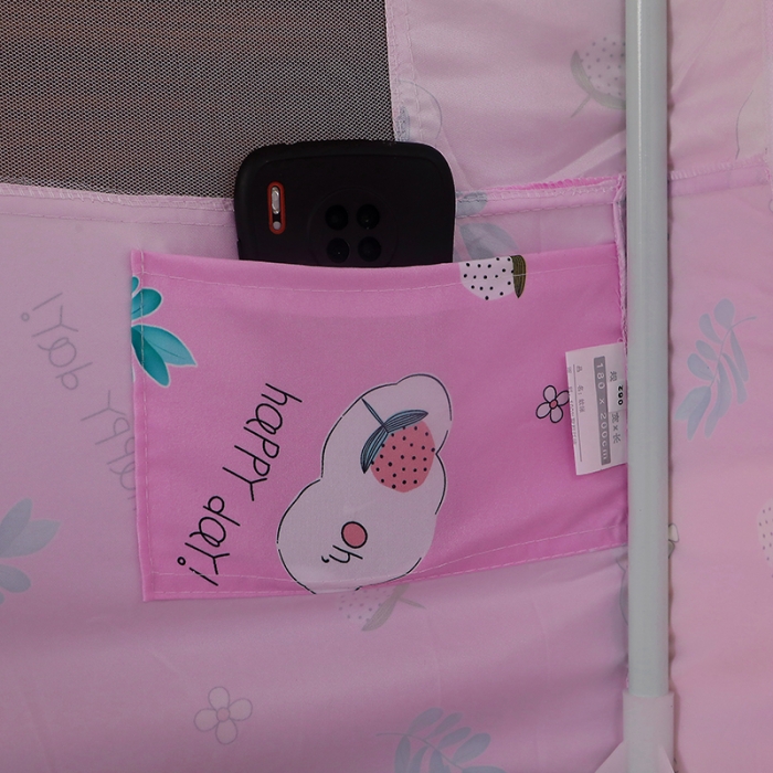 91家纺网 家纺一手货源 找家纺 迪凡保罗 新款5836-1遮光帘坐床烤漆支架蚊帐 小清新