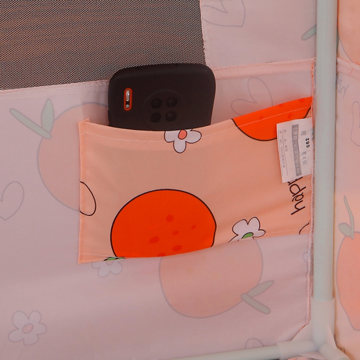 91家纺网 家纺一手货源 找家纺 迪凡保罗 新款5836-1遮光帘坐床烤漆支架蚊帐 阳光之橙