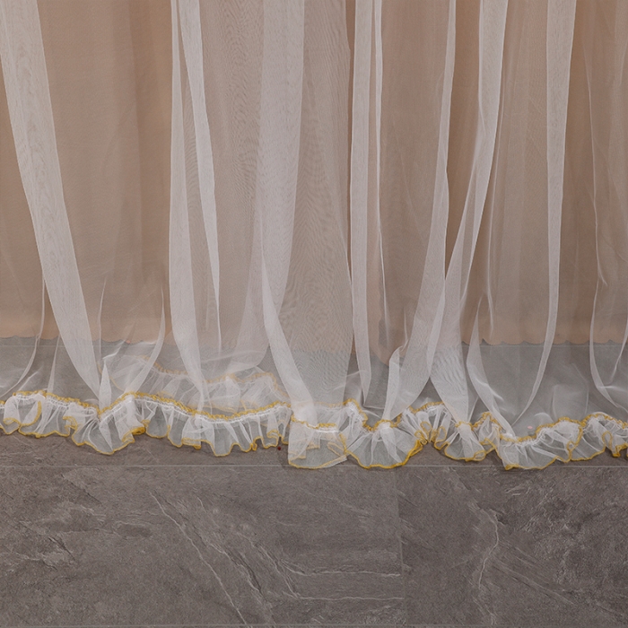 91家纺网 家纺一手货源 找家纺 艾晶美家纺 2021新款四季款豪华双杆双层蚊帐床幔 落日卡其