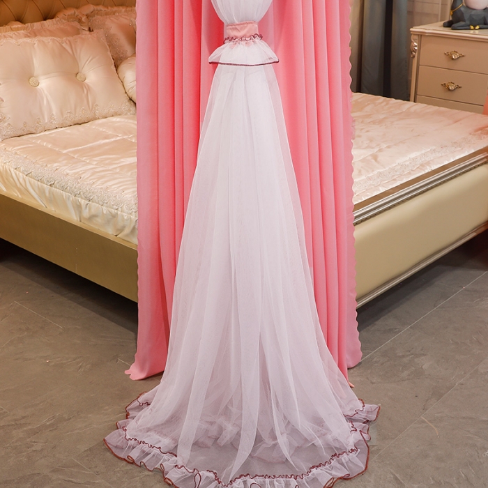 91家纺网 家纺一手货源 找家纺 艾晶美家纺 2021新款四季款豪华双杆双层蚊帐床幔 柔美玉