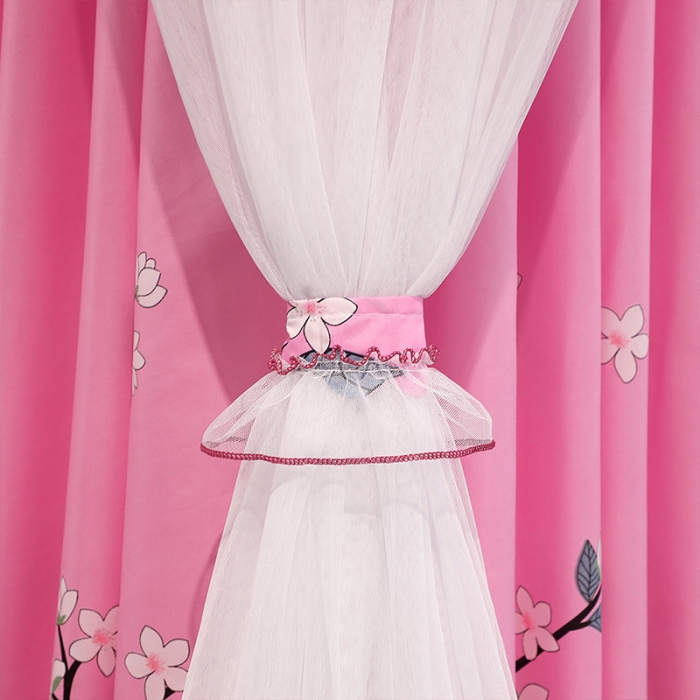 91家纺网 家纺一手货源 找家纺 艾晶美家纺 2021新款四季款豪华双杆双层蚊帐床幔 三生花